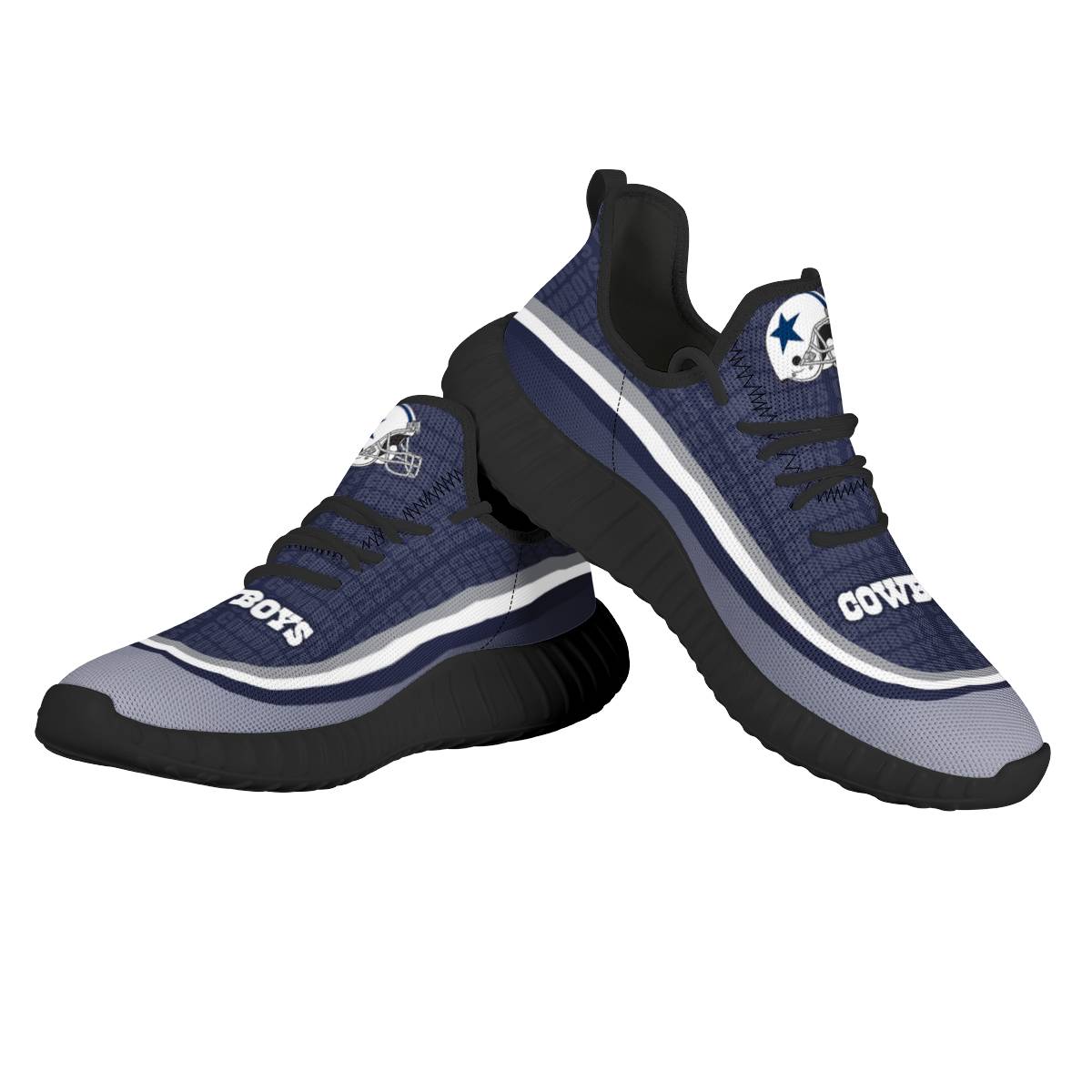 Men's NFL Dallas Cowboys Mesh Knit Sneakers/Shoes 001